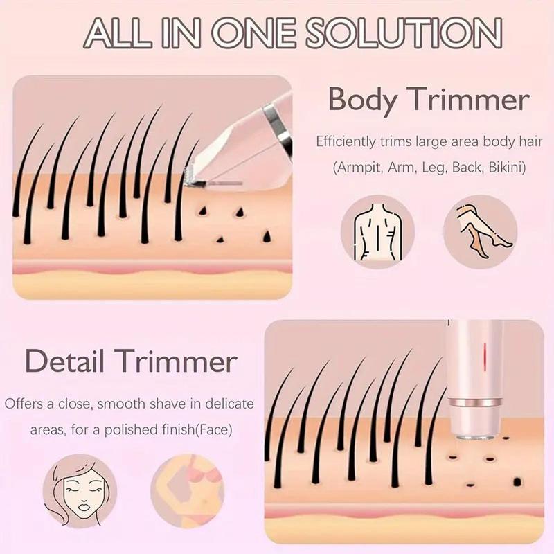 2-in-1 Waterproof Bikini Trimmer & Shaver for Women