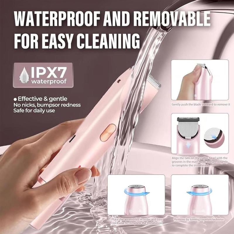 2-in-1 Waterproof Bikini Trimmer & Shaver for Women