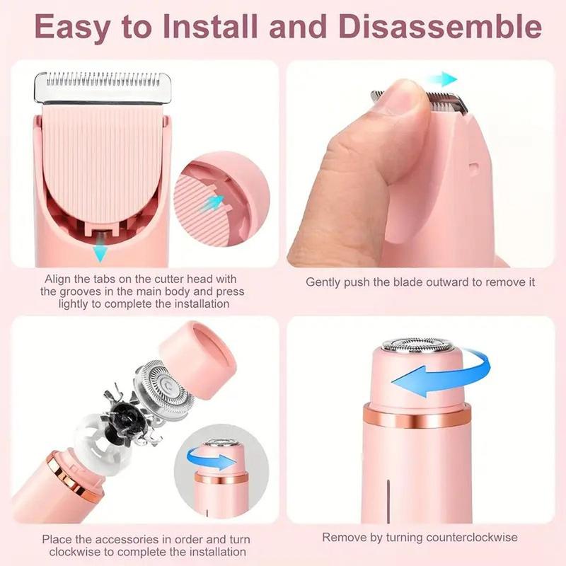 2-in-1 Waterproof Bikini Trimmer & Shaver for Women