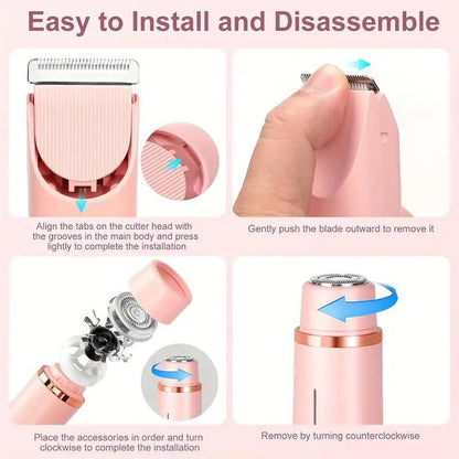 2-in-1 Waterproof Bikini Trimmer & Shaver for Women